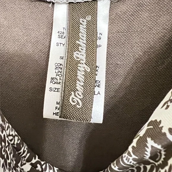 Tommy Bahama -Brown and White One Piece Swimdress - Picture 5 of 9